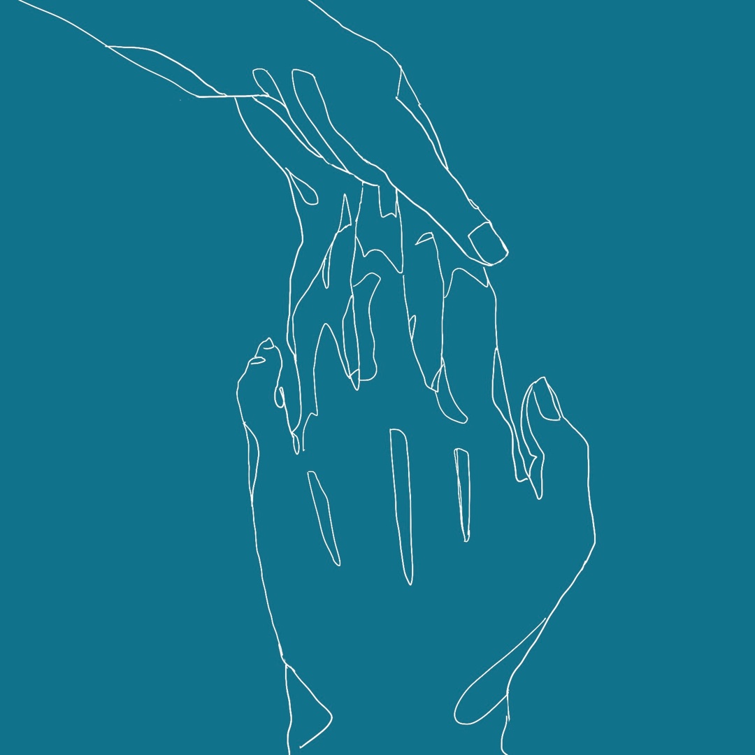 Hands touching